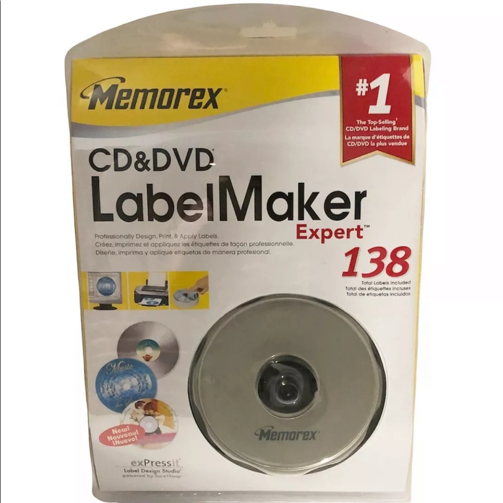 Memorex 3202 03947 CD / DVD Label Maker Expert 138 Label Design Studio NEW - Picture 1 of 6